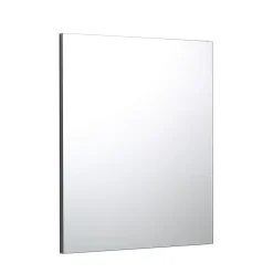 Miroir De Salle De Bain Simple Avec Cadre En Abs Gris 70X60