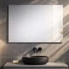 Miroir De Salle De Bain 90X70 Cm Réversible Avec Cadre De Support