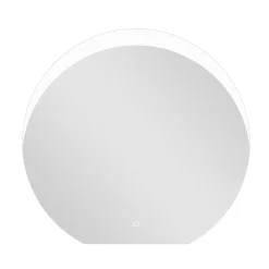 Miroir de salle de bains lumineux LED rond 95 x 100 cm, argenté, MPGlass Vague