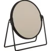 Miroir de salle de bains rond grossissant à poser diam. 17 cm, coloris noir, 5Five