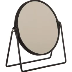 Miroir de salle de bains rond grossissant à poser diam. 17 cm, coloris noir, 5Five
