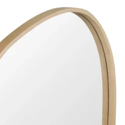 Miroir de salle de bains forme galet l.60 x H.80 cm, placage chêne, Thiam