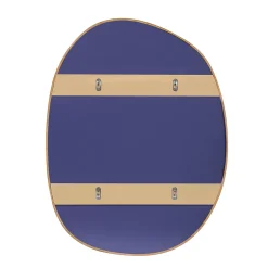 Miroir de salle de bains forme galet l.60 x H.80 cm, placage chêne, Thiam