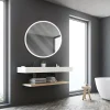 Miroir de salle de bains lumineux LED rond Ø100 cm, argenté, MPGlass Bishop