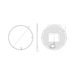Miroir de salle de bains lumineux LED rond Ø100 cm, argenté, MPGlass Bishop