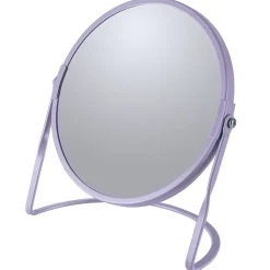 Miroir de salle de bains grossissant métal, lavande, Spirella Akira