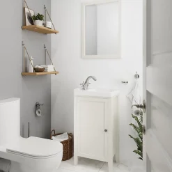 Miroir de salle de bains blanc mat l.70 x L.50 x ép.1,6 cm, GoodHome Perma