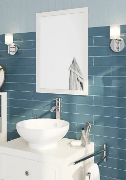Miroir de salle de bains blanc mat l.70 x L.50 x ép.1,6 cm, GoodHome Perma