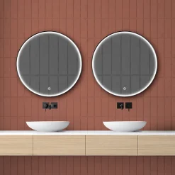 Miroir de salle de bains lumineux LED rond Ø 80 cm MPGlass Denver