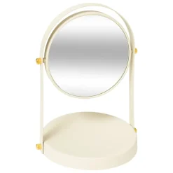 Miroir de salle de bains grossissant et pivotant à poser, ivoire, 5Five Duo