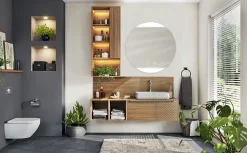 Miroir de salle de bains lumineux LED connecté rond BroadWay diamètre 100 cm, bluetooth, MPGlass