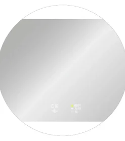 Miroir de salle de bains lumineux LED connecté rond BroadWay diamètre 100 cm, bluetooth, MPGlass