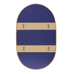 Miroir de salle de bains ovale l.40 x H.70 cm, placage chêne, Thiam