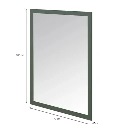 Miroir de salle de bains vert mat l.70 x L.100 x ép.1,6 cm, GoodHome Perma