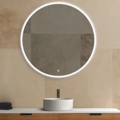Miroir de salle de bains lumineux LED rond Ø 120 cm MPGlass Bishop 2