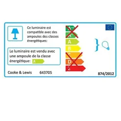Miroir de salle de bains lumineux LED effet chêne clair l.60 cm, Calao