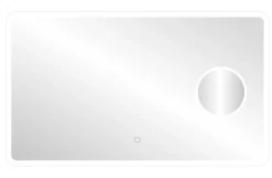 Miroir de salle de bains lumineux LED rectangulaire l. 120 x H. 70 cm MPGlass Bergen