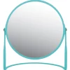 Miroir de salle de bains grossissant inclinable en métal, bleu aqua, l.18 x H.20 x P.10,5 cm, Spirella Akira Aqua