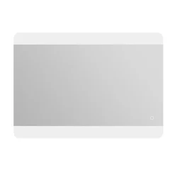 Miroir de salle de bains lumineux LED, argenté l.100 x H.70 cm, MPGlass Vague