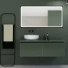 Miroir de salle de bains lumineux LED noir 70 x 140 cm, MPGlass Lyon Chic