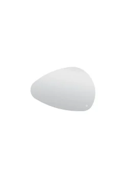 Miroir de salle de bains lumineux LED 55 x 80 cm, argenté, MPGlass Stone