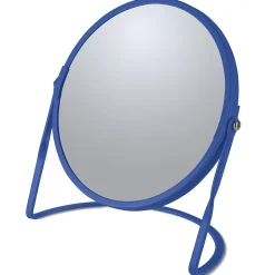 Miroir de salle de bains grossissant métal, bleu royal, Spirella Akira