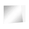 Miroir Deanna, Miroir de salle de bain, 100% Made in Italy, 80x2h60 cm, Blanc brillant