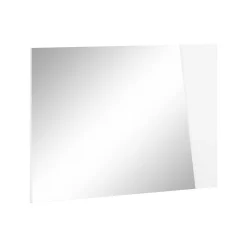 Miroir Deanna, Miroir de salle de bain, 100% Made in Italy, 80x2h60 cm, Blanc brillant