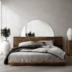 Miroir demi-rond moderne Tulup 45 x 90 cm style loft 1 pièce