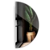 Miroir demi-rond mural Tulup 25 x 50 cm minimaliste 1 pièce
