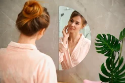 Miroir demi-rond mural Tulup 25 x 50 cm minimaliste 1 pièce