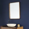 Miroir en mindi massif finition noyer