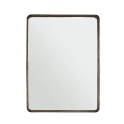 Miroir en mindi massif finition noyer