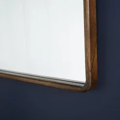 Miroir en mindi massif finition noyer
