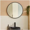 Miroir en métal rond D60cm EMA Noir