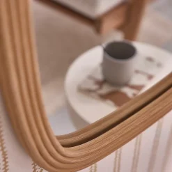 Miroir en rotin naturel 120x60 cm