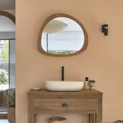 Miroir en teck massif recyclé 70x60 cm