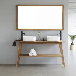 Miroir en teck massif 150x80 cm