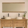 Miroir en teck recyclé rectangulaire 140 cm