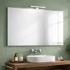Miroir Encastré Avec Lampe Chromée 100X70 Réversible