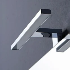 Miroir Encastré Avec Lampe Chromée 100X70 Réversible