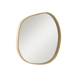 Miroir galet chêne LEONIE 60x60cm