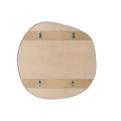 Miroir galet chêne LEONIE 60x60cm