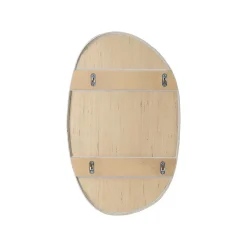 Miroir galet réversible en chêne 40x65cm