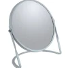 Miroir grossissant sur pied Acier AKIRA Bleu Glacé mat Spirella