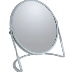 Miroir grossissant sur pied Acier AKIRA Bleu Glacé mat Spirella