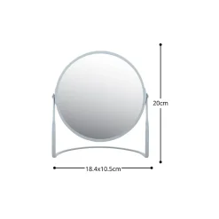 Miroir grossissant sur pied Acier AKIRA Bleu Glacé mat Spirella