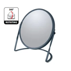 Miroir grossissant sur pied Acier AKIRA Pétrole mat Spirella