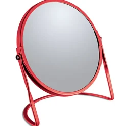 Miroir grossissant sur pied Acier AKIRA Rouge mat Spirella