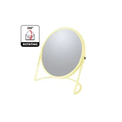 Miroir grossissant sur pied Acier AKIRA Jaune mat Spirella